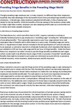 Providing Fringe Benefits in the Prevailing Wage World