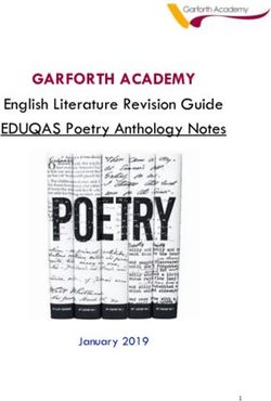 GARFORTH ACADEMY English Literature Revision Guide EDUQAS Poetry Anthology Notes - January 2019