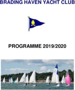 BRADING HAVEN YACHT CLUB PROGRAMME 2019/2020