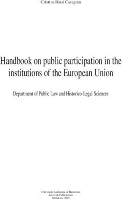 Handbook on public participation in the institutions of the European Union - Department of Public Law and Historico-Legal Sciences