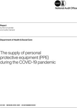 The supply of personal protective equipment (PPE) during the COVID-19 pandemic - Report - National ...