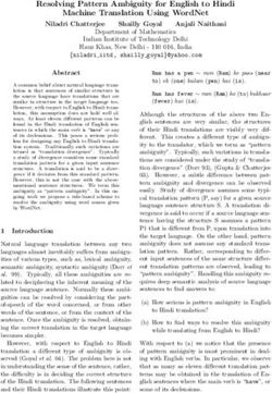 Resolving Pattern Ambiguity for English to Hindi Machine Translation Using WordNet