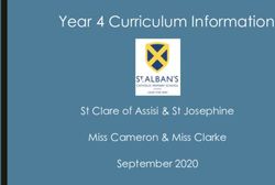 Year 4 Curriculum Information - St Clare of Assisi & St Josephine Miss Cameron & Miss Clarke September 2020