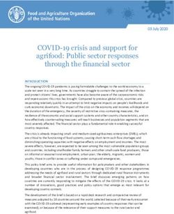 COVID-19 crisis and support for agrifood: Public sector responses through the financial sector