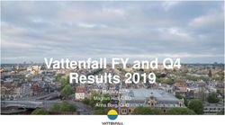 Vattenfall FY and Q4 Results 2019 - 5 February 2020 Magnus Hall, CEO Anna Borg, CFO