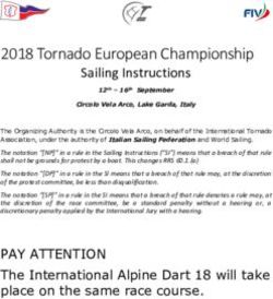 2018 Tornado European Championship - Sailing Instructions - Circolo Vela Arco
