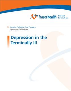 Depression in the Terminally Ill - Hospice Palliative Care Program Symptom Guidelines