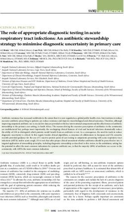 The role of appropriate diagnostic testing in acute respiratory tract infections: An antibiotic stewardship strategy to minimise diagnostic ...