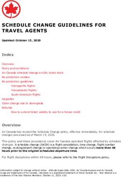 SCHEDULE CHANGE GUIDELINES FOR TRAVEL AGENTS - Air Canada