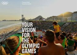 YOUR VISION FOR THE OLYMPIC - Future Host Questionnaire - Olympics