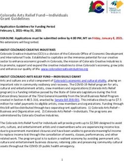 Colorado Arts Relief Fund-Individuals Grant Guidelines