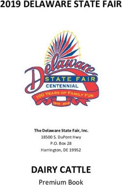 2019 DELAWARE STATE FAIR - DAIRY CATTLE Premium Book The Delaware State Fair, Inc.