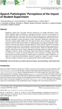 Speech Pathologists' Perceptions of the Impact of Student Supervision