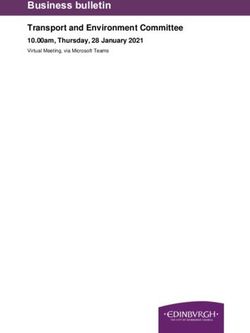 Business bulletin Transport and Environment Committee - 10.00am, Thursday, 28 January 2021