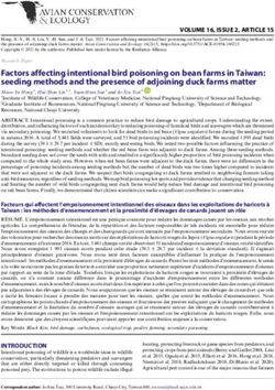 Factors affecting intentional bird poisoning on bean farms in Taiwan: seeding methods and the presence of adjoining duck farms matter