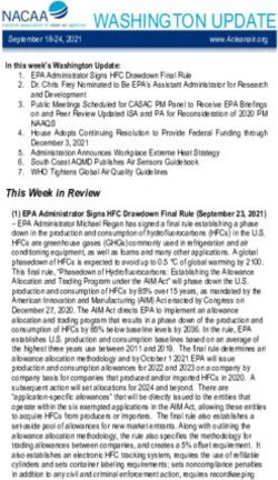 WASHINGTON UPDATE - National Association of Clean Air ...