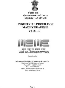 INDUSTRIAL PROFILE OF MADHY PRADESH - Government of India Ministry of MSME - Dc Msme