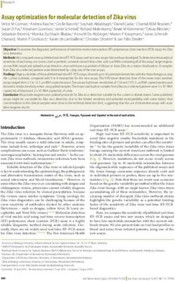 Assay optimization for molecular detection of Zika virus - horizon ird