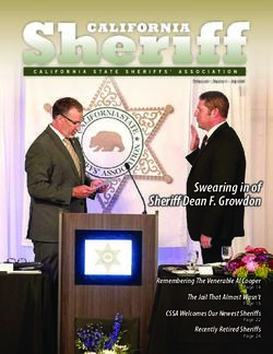 Swearing in of Sheriff Dean F. Growdon - Remembering The Venerable Al Cooper - California State ...