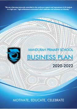 BUSINESS PLAN 2020-2022 - Mandurah Primary School