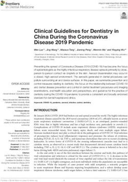 Clinical Guidelines for Dentistry in China During the Coronavirus Disease 2019 Pandemic - Frontiers