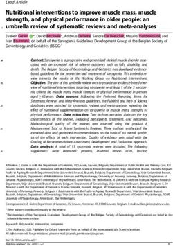 Nutritional interventions to improve muscle mass, muscle strength, and physical performance in older people: an - Belgian Society for Gerontology ...