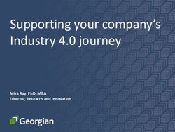 SUPPORTING YOUR COMPANY'S INDUSTRY 4.0 JOURNEY - MIRA RAY, PHD, MBA DIRECTOR, RESEARCH AND INNOVATION - GEORGIAN ...