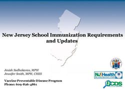New Jersey School Immunization Requirements and Updates - Jenish Sudhakaran, MPH Jennifer Smith, MPH, CHES - NJ.gov