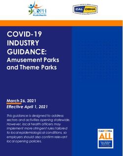 COVID-19 INDUSTRY GUIDANCE: Amusement Parks and Theme Parks March 26, 2021 Effective April 1, 2021