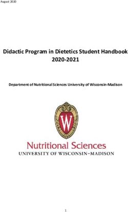 Didactic Program in Dietetics Student Handbook 2020-2021 - Department of Nutritional Sciences University of Wisconsin-Madison