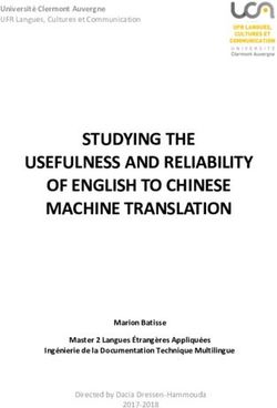 STUDYING THE USEFULNESS AND RELIABILITY OF ENGLISH TO CHINESE MACHINE TRANSLATION - Master IDTM