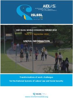 USEFUL INFORMATION XXII ISLSSL WORLD CONGRESS TORINO 2018 - Transformations of work: challenges for the National Systems of Labour Law and Social ...