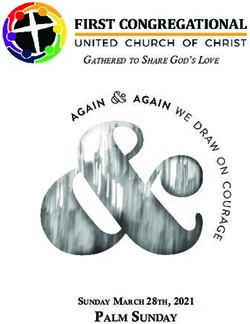 PalM Sunday - Gathered to Share God'S Love - Sunday March 28th, 2021 - First Congregational Church