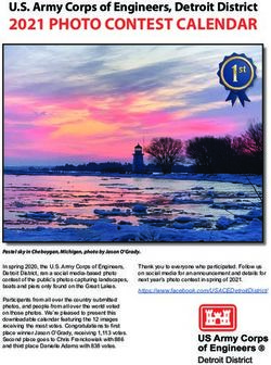 2021 PHOTO CONTEST CALENDAR - U.S. Army Corps of Engineers, Detroit District