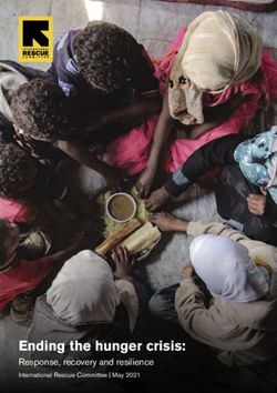 Ending the hunger crisis: Response, recovery and resilience International Rescue Committee | May 2021