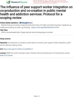 The inuence of peer support worker integration on co-production and co-creation in public mental health and addiction services: Protocol for a ...