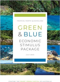 GREEN & BLUE ECONOMIC STIMULUS PACKAGE - TROPICAL NORTH QUEENSLAND - JULY 2020 - IGNITING THE SMART GREEN CAPITAL OF AUSTRALIA - Terrain NRM