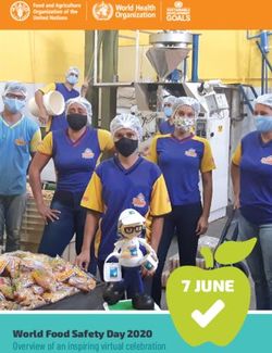 7 JUNE World Food Safety Day 2020 Overview of an inspiring virtual celebration - Food and Agriculture ...