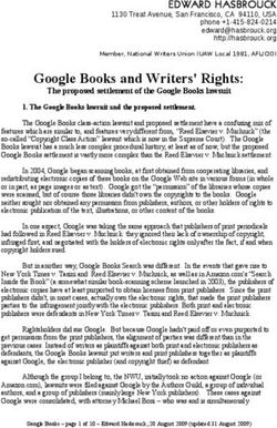 Google Books and Writers' Rights