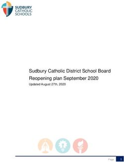 Sudbury Catholic District School Board Reopening plan September 2020 - Updated August 27th, 2020
