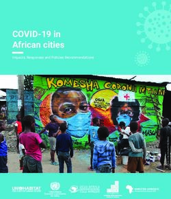 COVID-19 in African cities - Impacts, Responses and Policies Recommendations - United Nations Economic ...