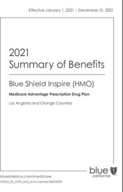 2021 Summary of Benefits - Blue Shield Inspire (HMO) Medicare Advantage Prescription Drug Plan - Blue Shield of California