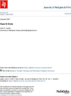 Journal of Religion & Film - University of Nebraska ...