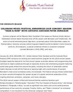 COLORADO MUSIC FESTIVAL ANNOUNCES 2018 CONCERT SEASON: "HEAR & NOW" WITH ARTISTIC ADVISOR PETER OUNDJIAN