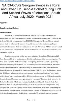 SARS-COV-2 SEROPREVALENCE IN A RURAL AND URBAN HOUSEHOLD COHORT DURING FIRST AND SECOND WAVES OF INFECTIONS, SOUTH AFRICA, JULY 2020-MARCH 2021 - CDC