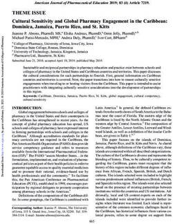 THEME ISSUE Cultural Sensitivity and Global Pharmacy Engagement in the Caribbean: Dominica, Jamaica, Puerto Rico, and St. Kitts