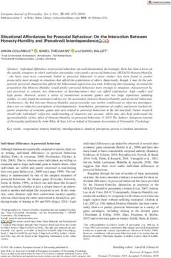 Situational Affordances for Prosocial Behaviour: On the Interaction Between Honesty-Humility and (Perceived) Interdependence - Simon Columbus