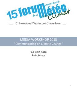 MEDIA-WORKSHOP 2018 "Communicating on Climate Change" - 3-5 JUNE, 2018 Paris, France - Forum International de la Météo et ...