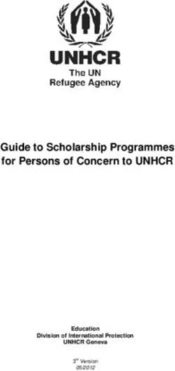 Guide to Scholarship Programmes for Persons of Concern to UNHCR - Education Division of International Protection UNHCR Geneva