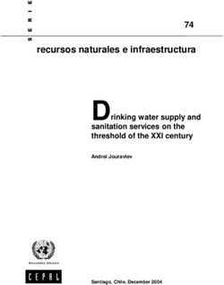 Recursos naturales e infraestructura 74 Drinking water supply and - sanitation services on the threshold of the XXI century